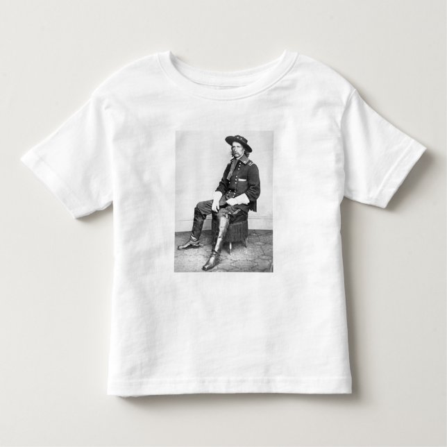 Camiseta Infantil General George A. Custer (foto de b/w) (Frente)