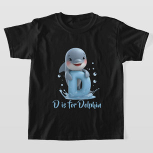 Camiseta Infantil Golfinho Fofo   D é para Golfinh