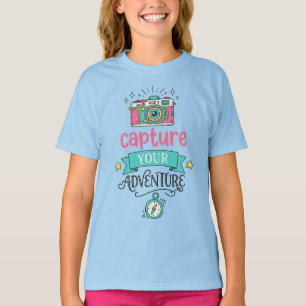 Camiseta Infantil Gráfica de Câmera Fofa   Fotogra