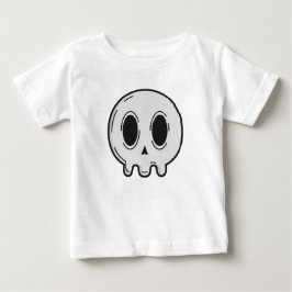 Camiseta Infantil Gráfica de Caveira Kawaii Minima