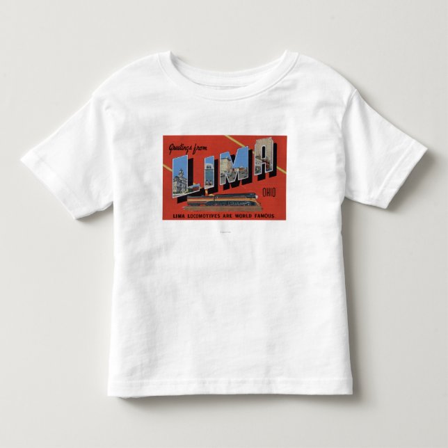 Camiseta Infantil Grandes letras - as locomotivas de Lima são mundo (Frente)