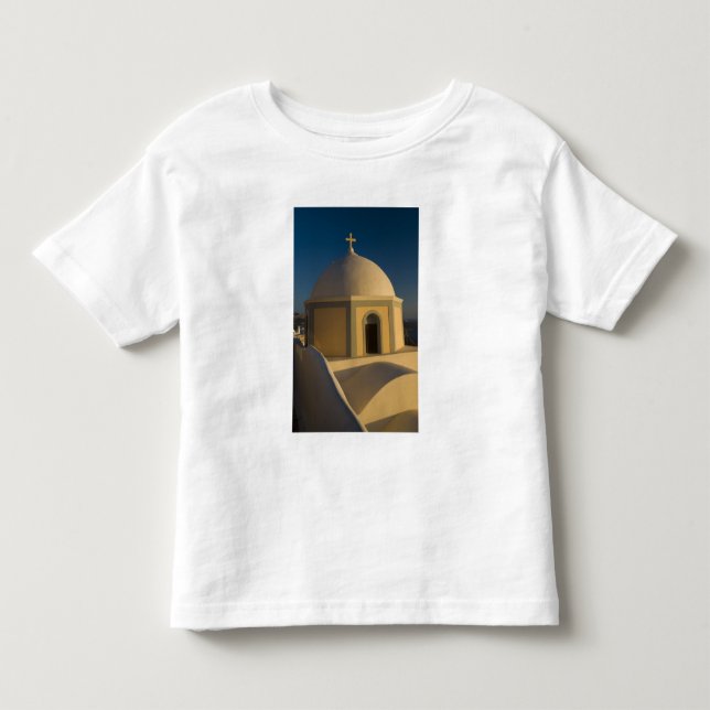 Camiseta Infantil Grécia e Ilha Grega de Santorini cidade de 2 (Frente)