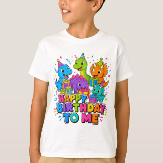 Camiseta Infantil Grupo de Dinossauros Feliz Anive
