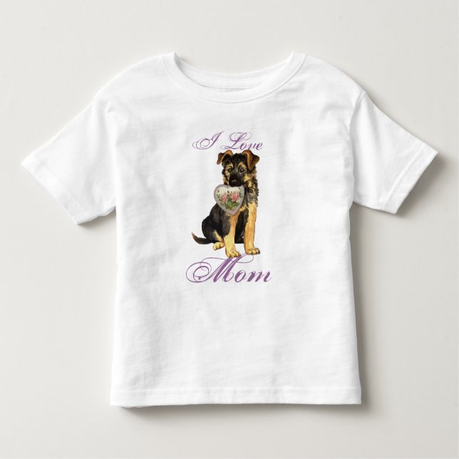 Camiseta Infantil GSD Heart Mãe (Frente)