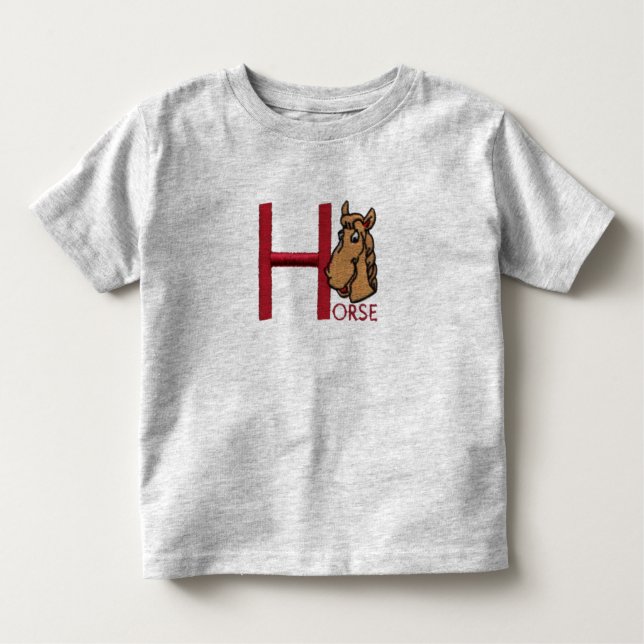 Camiseta Infantil H é para o cavalo (Frente)