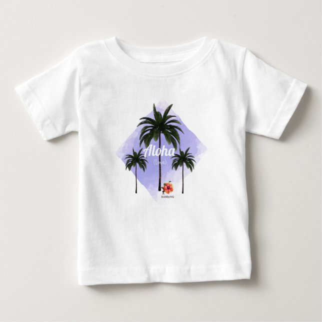 Camiseta infantil HAMbyWG Hawaiin Themed Palm Tree (Frente)