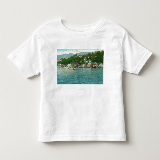 Camiseta Infantil Harborview com iate e barcos de vela (Frente)