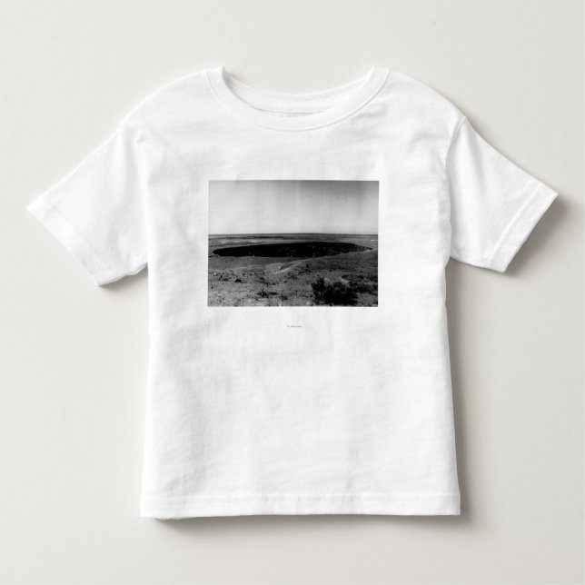 Camiseta Infantil Havaí - vista do poço de Halemauman no HA (Frente)