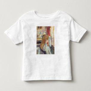 Camiseta Infantil Henri de Toulouse-Lautrec Mulher na janela, 1