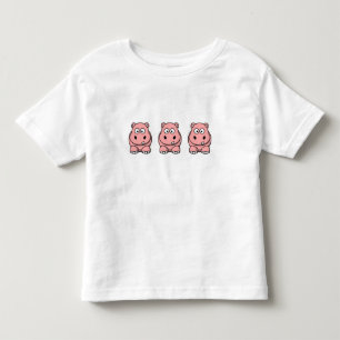Camiseta Infantil Hipopótamo cor-de-rosa bonito