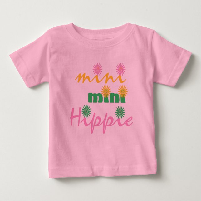 Camiseta Infantil Hippie Mini Mini Hippie (Frente)