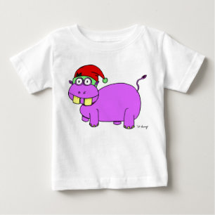 Camiseta Infantil Hippo de Natal