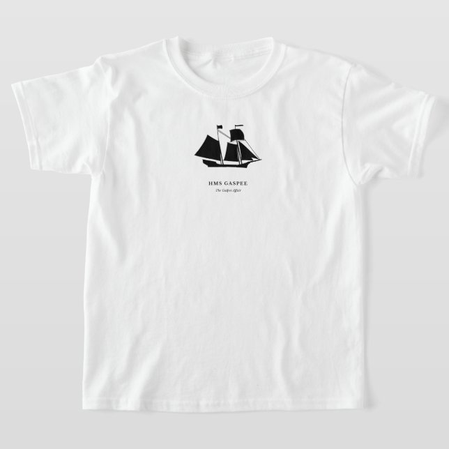 Camiseta infantil — HMS Gaspee (Postura )