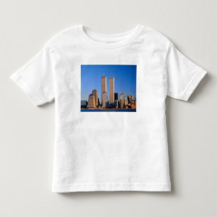 Camiseta Infantil Horizonte de Manhattan e Rio Hudson, Nova York, 2