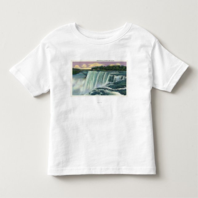 Camiseta Infantil Ideia da ilha de Luna de quedas americanas (Frente)