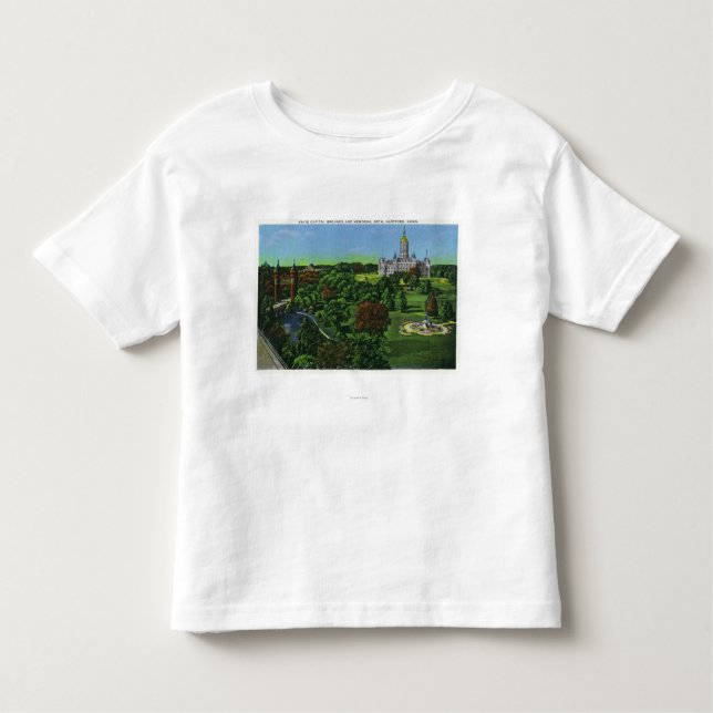 Camiseta Infantil Ideia das terras do Capitólio do estado, arco (Frente)