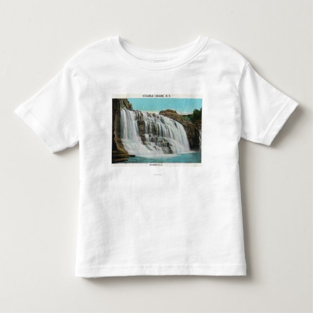 Camiseta Infantil Ideia de quedas do arco-íris (Frente)
