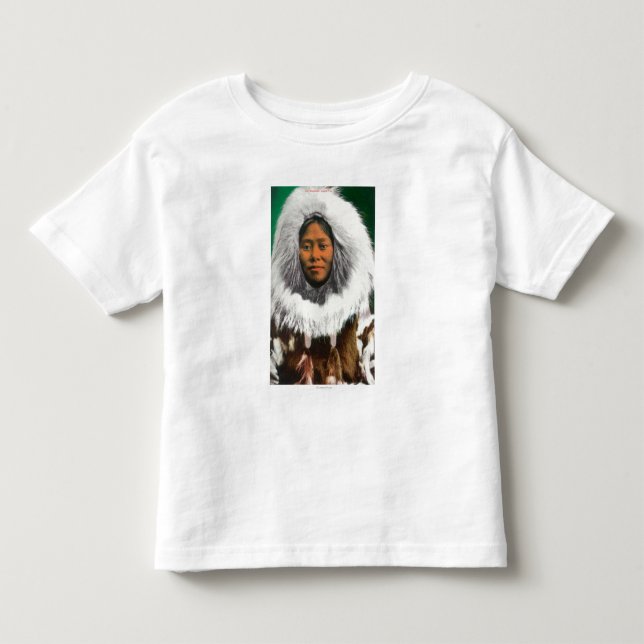 Camiseta Infantil Ideia de uma beleza Eskimo (Frente)