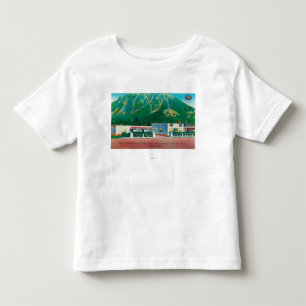 Camiseta Infantil Ideia exterior da corte norte do automóvel da