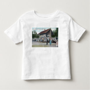 Camiseta Infantil Ideia exterior da estação de estrada de ferro no
