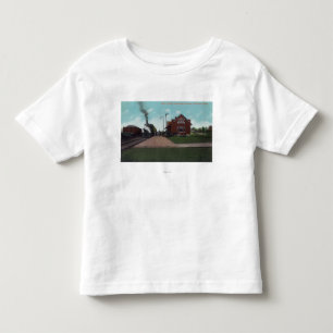 Camiseta Infantil Ideia exterior da estação de passageiro da ilha 