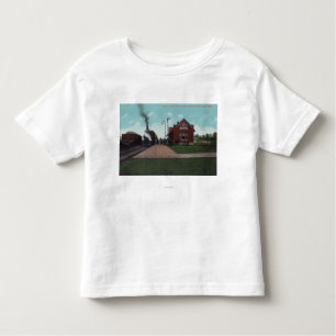 Camiseta Infantil Ideia exterior da estação de passageiro da ilha da