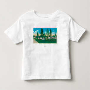 Camiseta Infantil Ideia exterior do acampamento do automóvel do