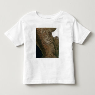 Camiseta Infantil Ideia satélite da paisagem de Mexi central