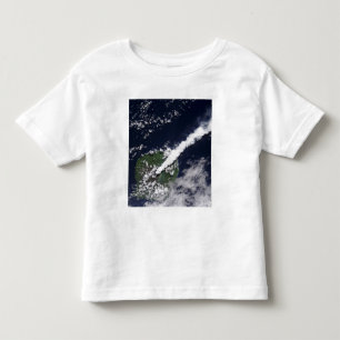 Camiseta Infantil Ideia satélite de uma pena grossa, vapor-rica