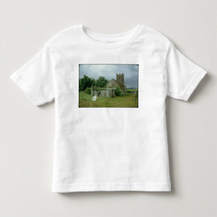 Camiseta Infantil Igreja e churchyard medievais