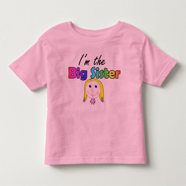 Camiseta Infantil Ik ben de grote zus (Frente)
