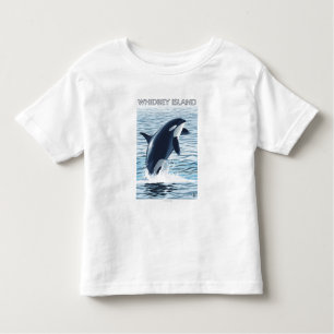 Camiseta Infantil Ilha de Whidbey, salto de WashingtonOrca