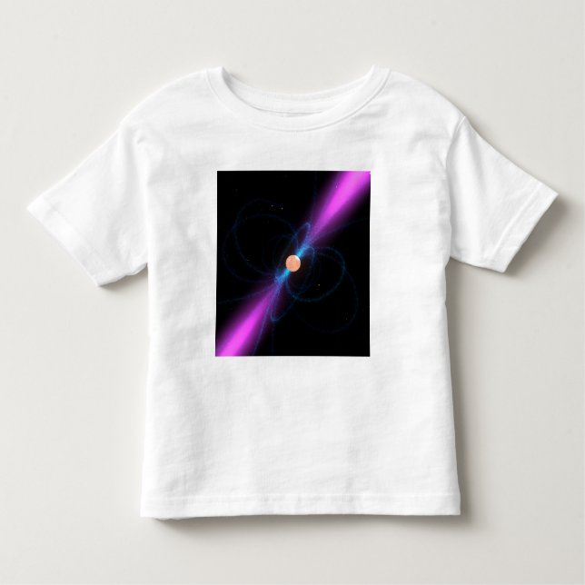 Camiseta Infantil Ilustração de um pulsar (Frente)