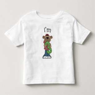 Camiseta Infantil Im urso de 3 aniversários