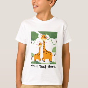 Camiseta infantil imagem de girafa
