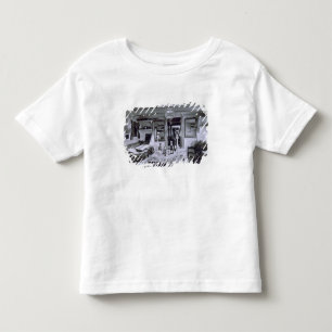 Camiseta Infantil Interior de um Barco Nilo (b&w foto)