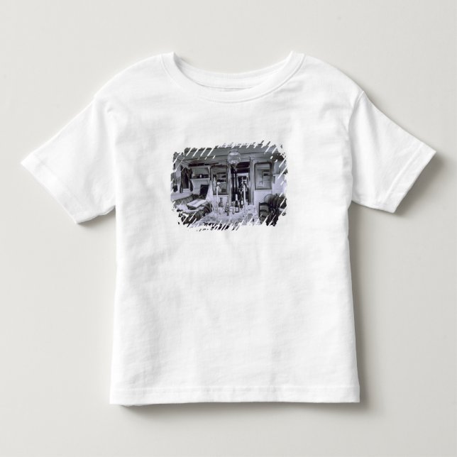 Camiseta Infantil Interior de um Barco Nilo (b&w foto) (Frente)