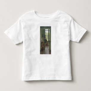 Camiseta Infantil Interior de uma Sala de Jantar, detalhe de uma mul