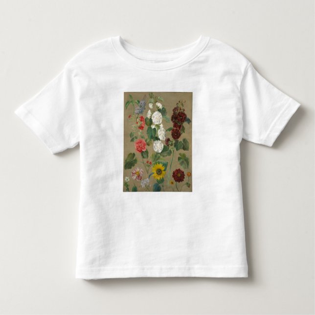 Camiseta Infantil Intitulado (flores) (óleo a bordo) (Frente)