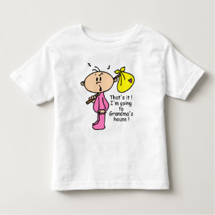 Camiseta Infantil Ir ao bebê da casa da avó (rosa)