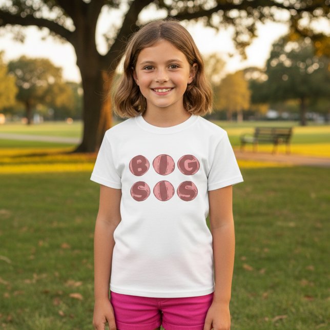 Camiseta Infantil Irmã Mais Velha (Big sis tee shirt. A way to show family and sibling love.)