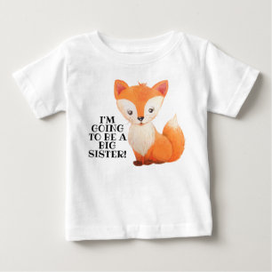 Camiseta Infantil Irmã Mais Velha Pequena Raposa