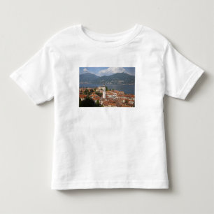 Camiseta Infantil Itália, Província de Como, Menaggio. Vista da cida