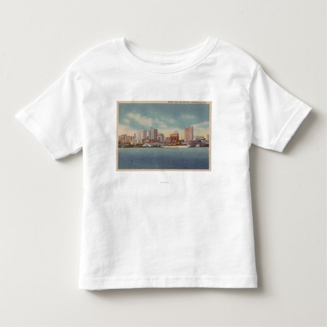 Camiseta Infantil Jacksonville, FL - ideia da parte dianteira & da (Frente)