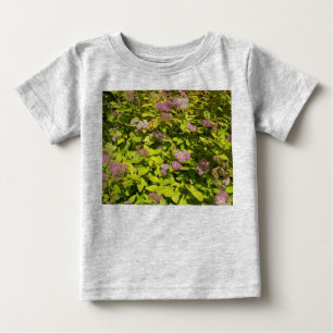 Camiseta Infantil Jardim de Flores Roxas