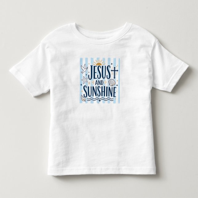 Camiseta Infantil Jesus e Sol (Frente)