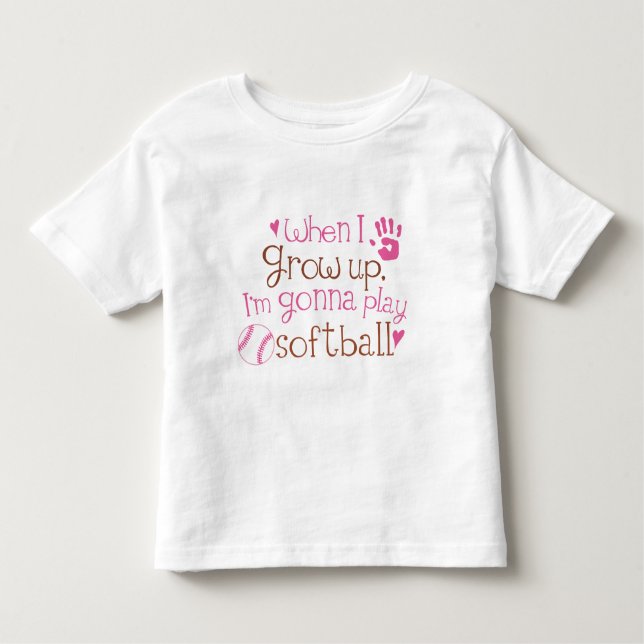 Camiseta Infantil Jogador de softball futuro (Frente)