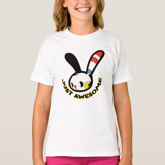 Camiseta Infantil Just Awesome Bunny – Fofa e Colo (Frente)