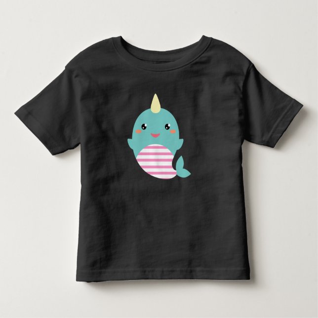 Camiseta Infantil Kawaii Narwhal (Frente)