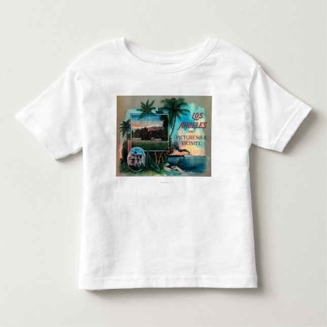 Camiseta Infantil LA & vizinhança pitoresca (Frente)